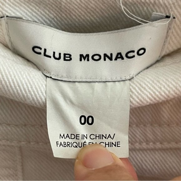 Club Monaco Beige Denim A-line Mini Skirt in Women’s Size 00 - Picture 5 of 6